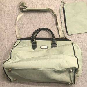 Baggalini sage green weekender duffel bag tote GUC